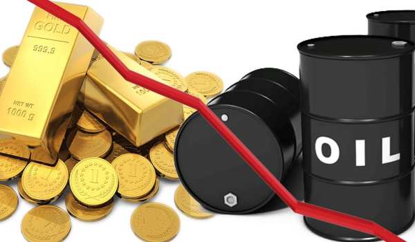 تراجع أسعار النفط وانخفاض الذهب